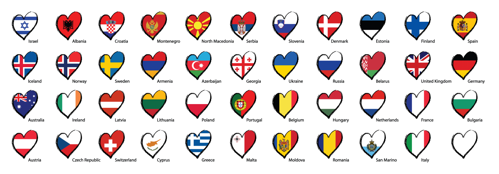 Eurovision Countries Flags