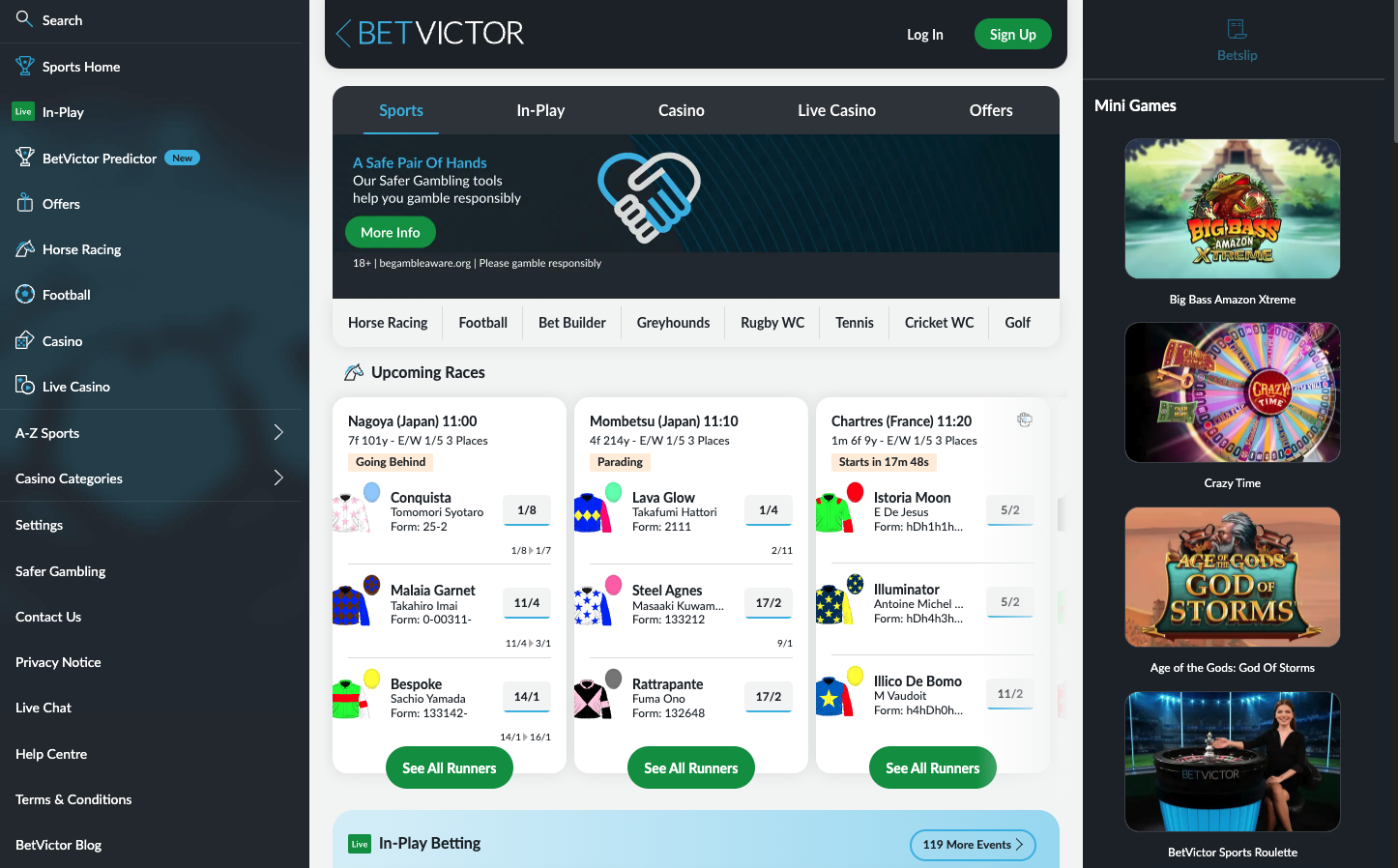 BetVictor homepage