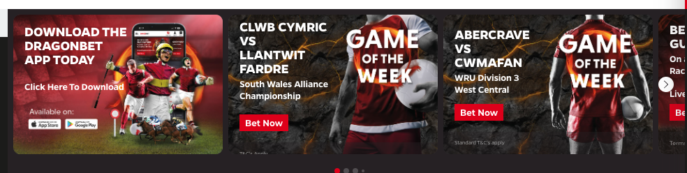DragonBet Welsh promotions page