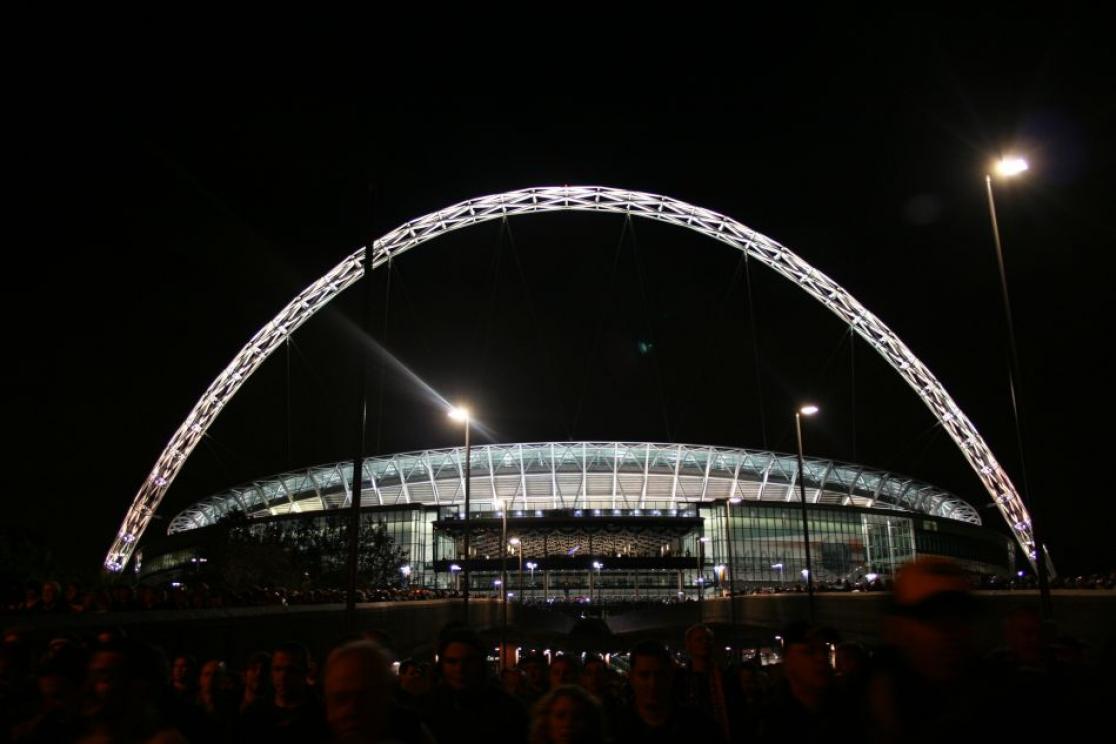 Wembley Stadium hosts England v Germany on Monday night