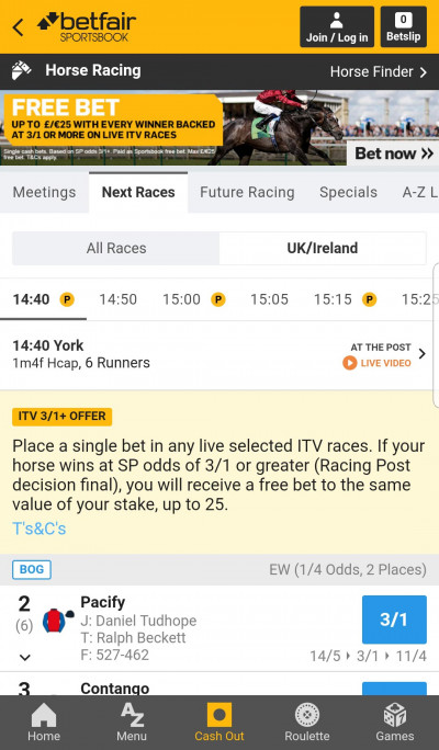 Betfair android app