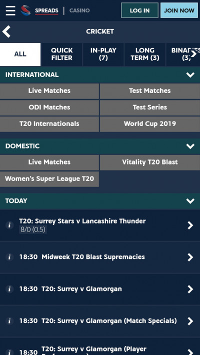 Sporting Index mobile app
