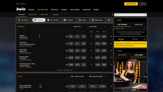 BWin desktop