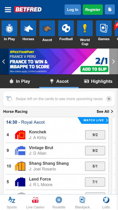 Betfred mobile app
