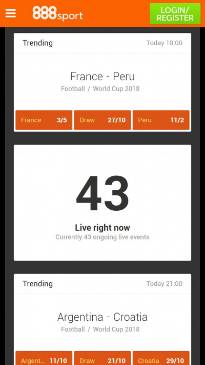 888Sport mobile app