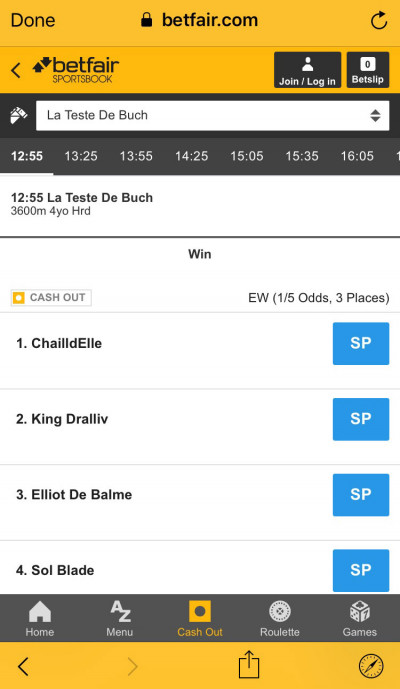 Betfair ios app