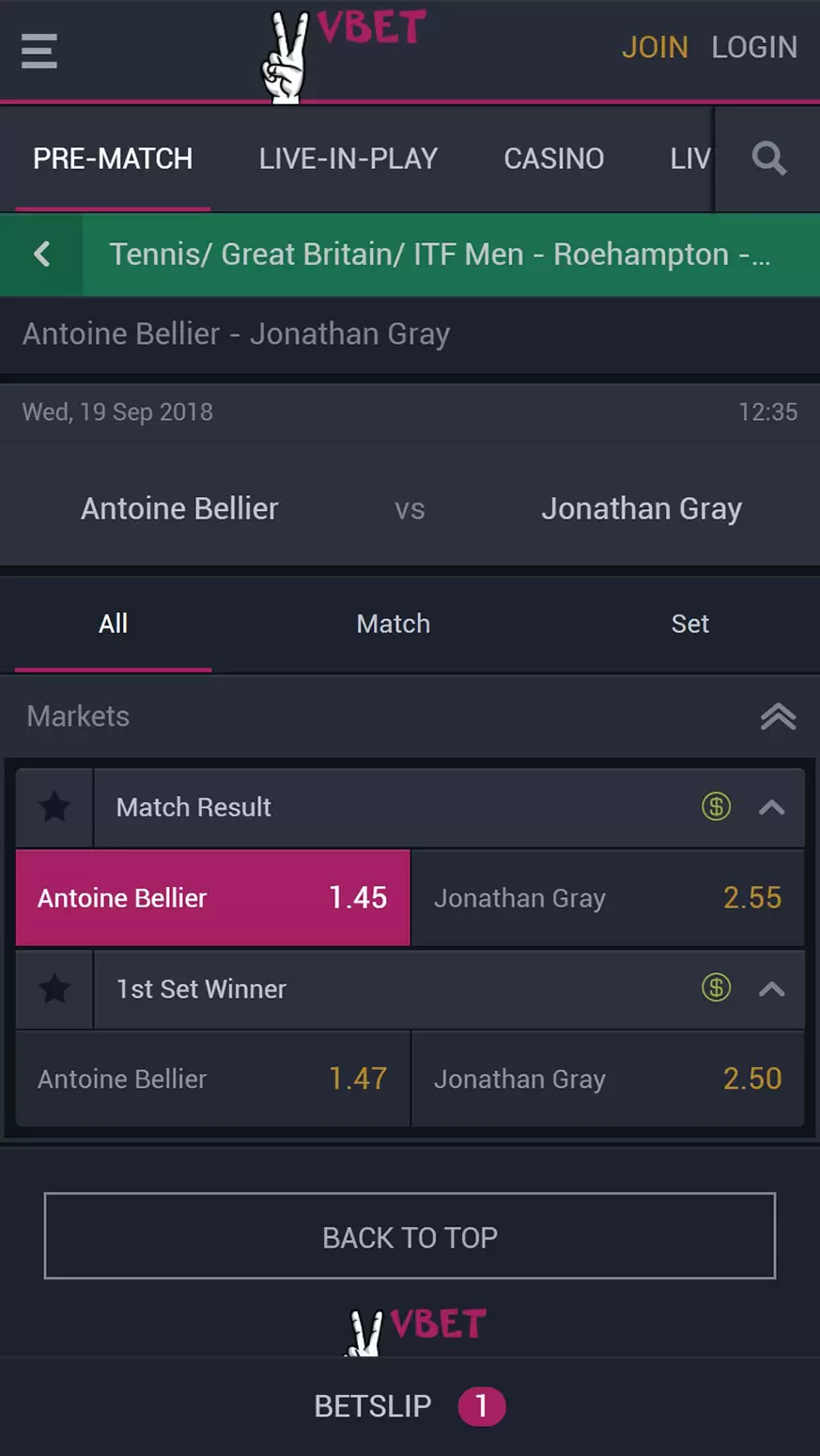 mobile app