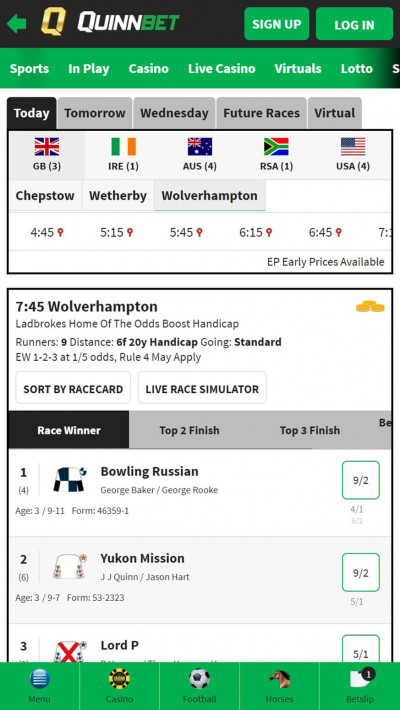 QuinnBet mobile app