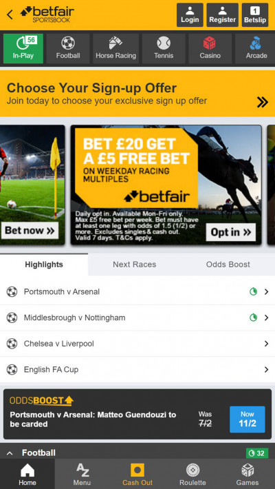 Betfair mobile app