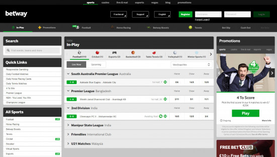 Betway desktop