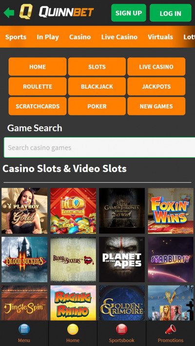 Quinnbet Casino mobile app