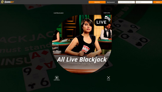 Quinnbet Casino desktop