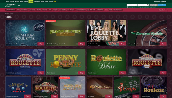 Paddy Power Casino desktop