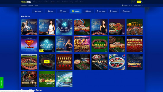 William Hill Casino desktop