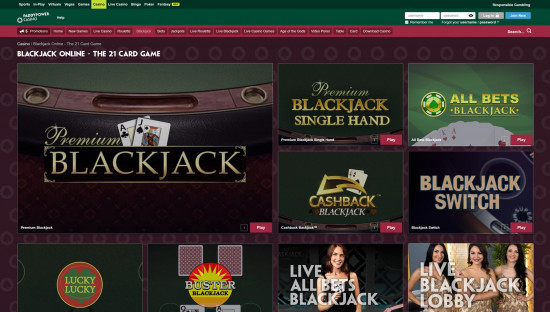 Paddy Power Casino desktop