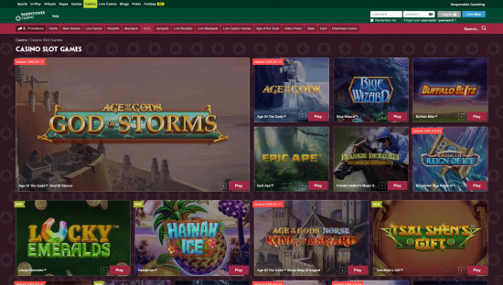 Paddy Power Casino desktop