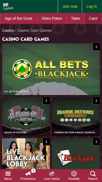 Paddy Power Casino mobile app