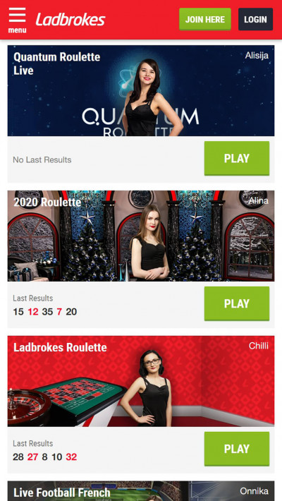 Ladbrokes Casino mobile app