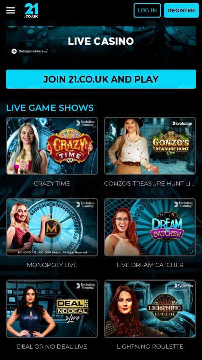 21.co.uk Casino mobile app