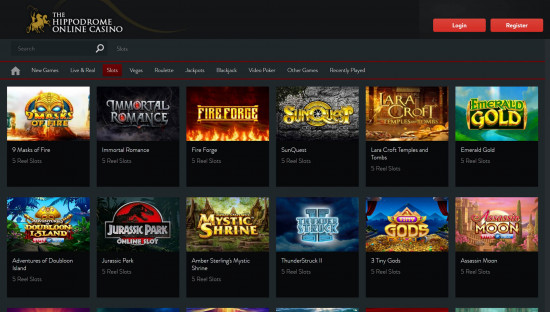 Hippodrome Casino desktop screenshot-2