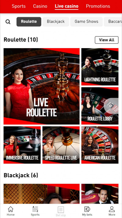 Virgin Bet Casino mobile app