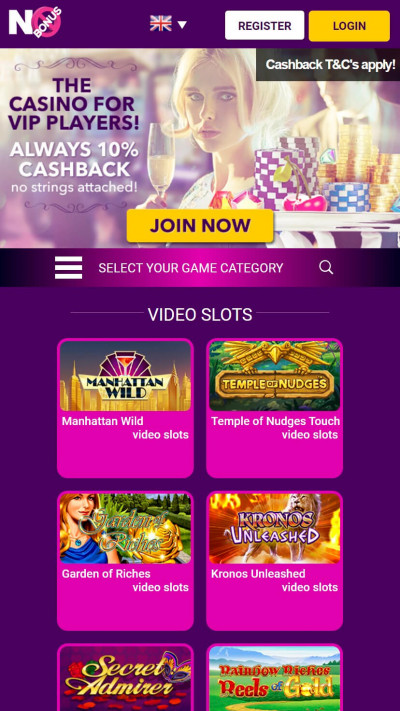 NoBonusCasino mobile app