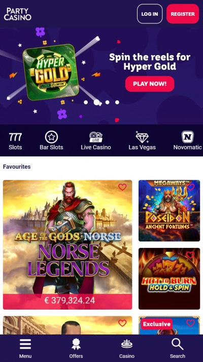 Party Casino mobile app