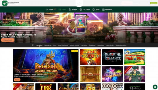 Mr Green Casino desktop screenshot-1