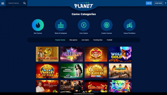 Casino Planet desktop screenshot-2