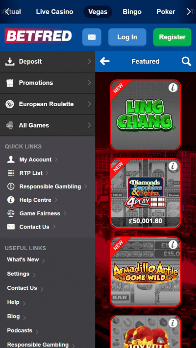 Betfred Casino mobile app