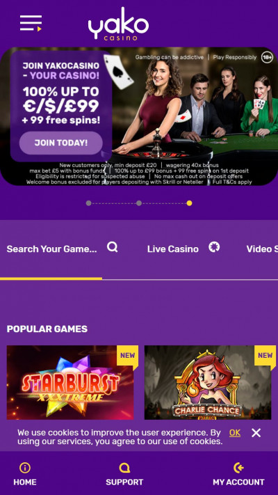 Yako Casino mobile app