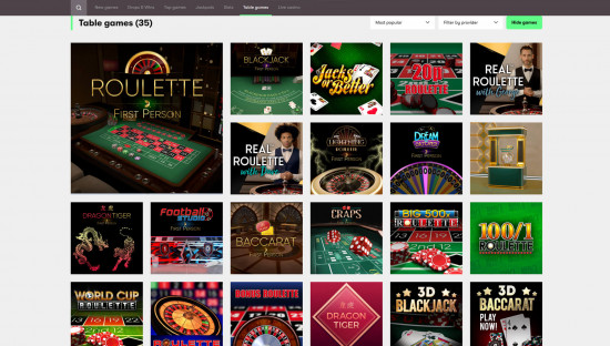10bet Casino desktop