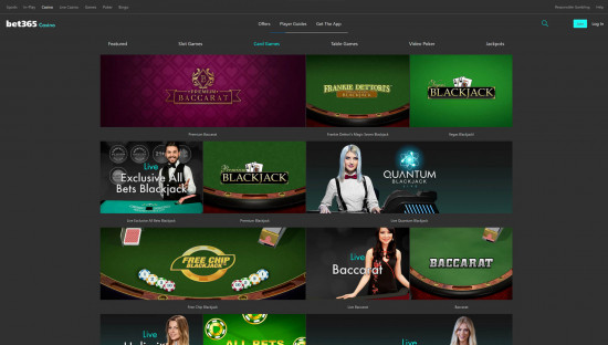 Bet 365 Casino desktop