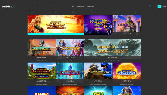 Bet 365 Casino desktop