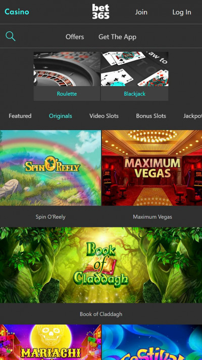 Bet365 Casino mobile app