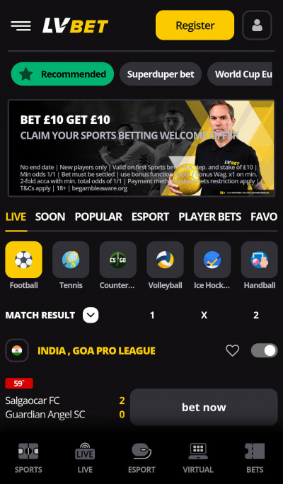LV Bet android app