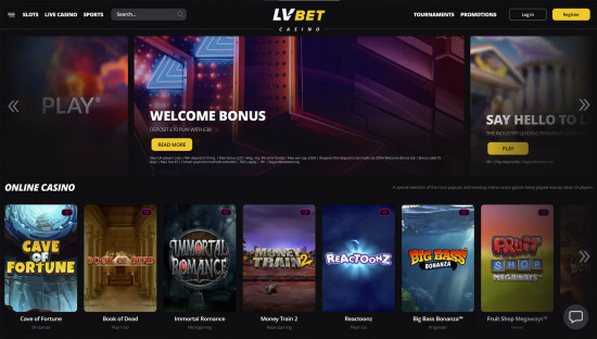 LV Bet Casino desktop screenshot-1