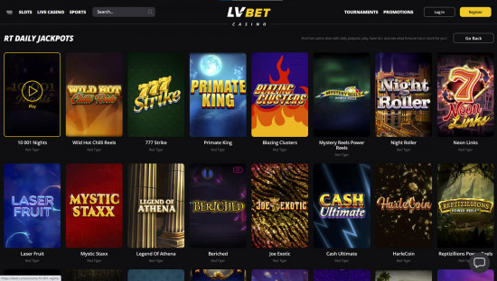 LV Bet Casino desktop screenshot-3