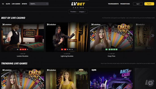 LV Bet Casino desktop screenshot-4