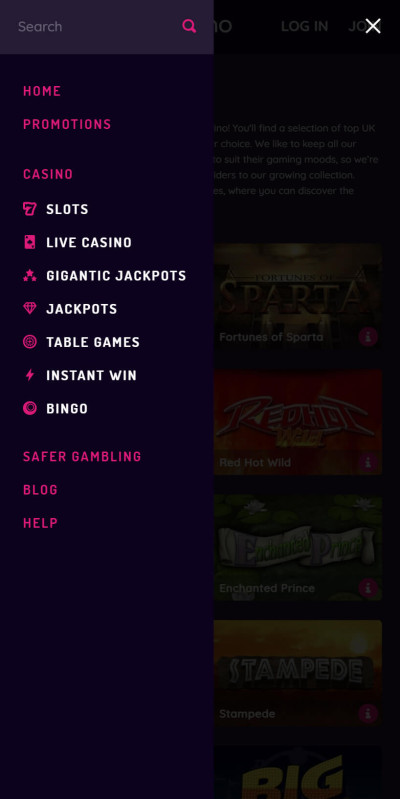 Pink Casino mobile app
