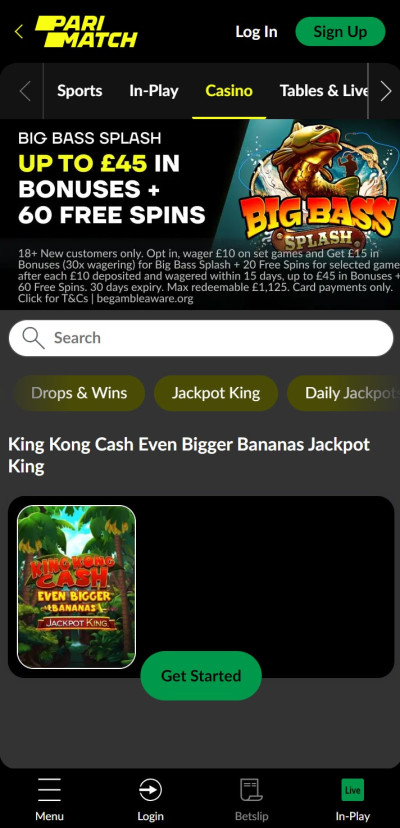 Parimatch Casino mobile app