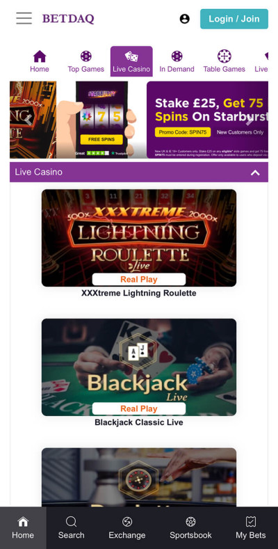 BetDaq Casino ios app