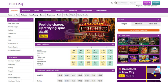 BetDaq Casino desktop
